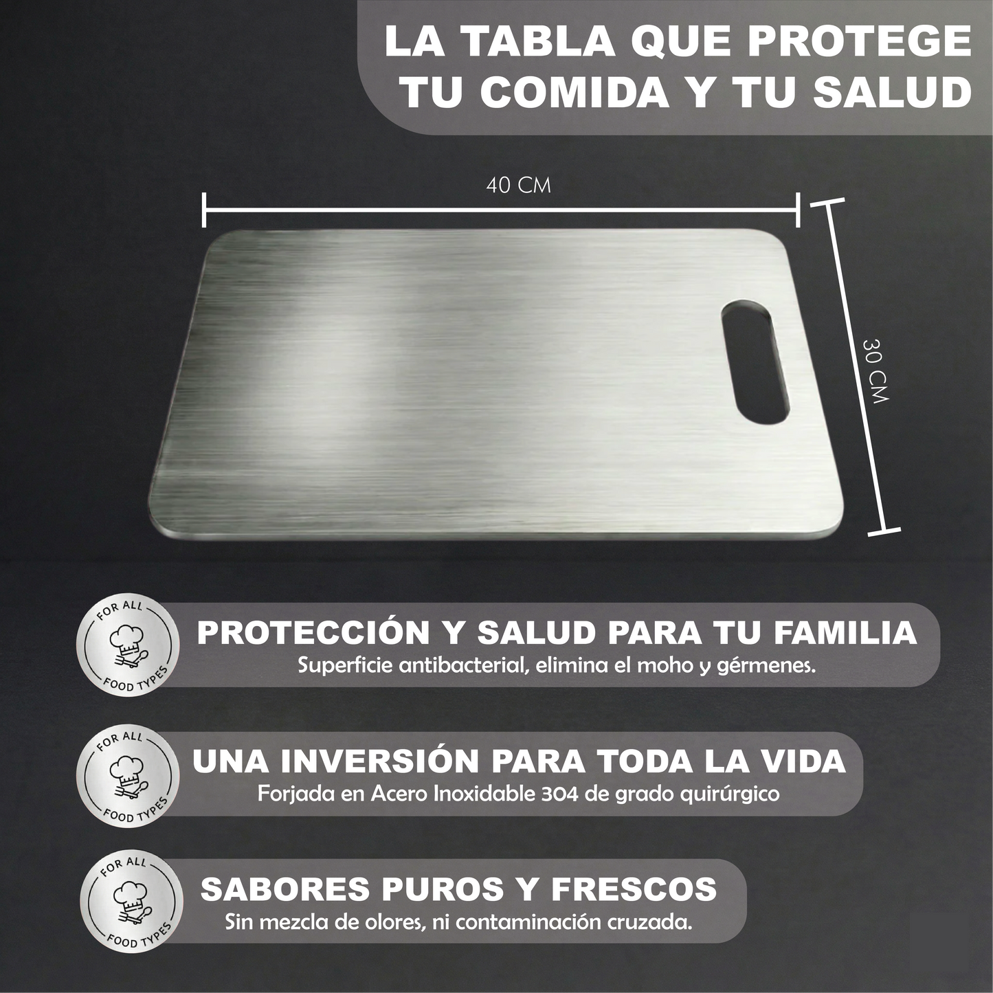 Tabla de Acero Inoxidable 304™
